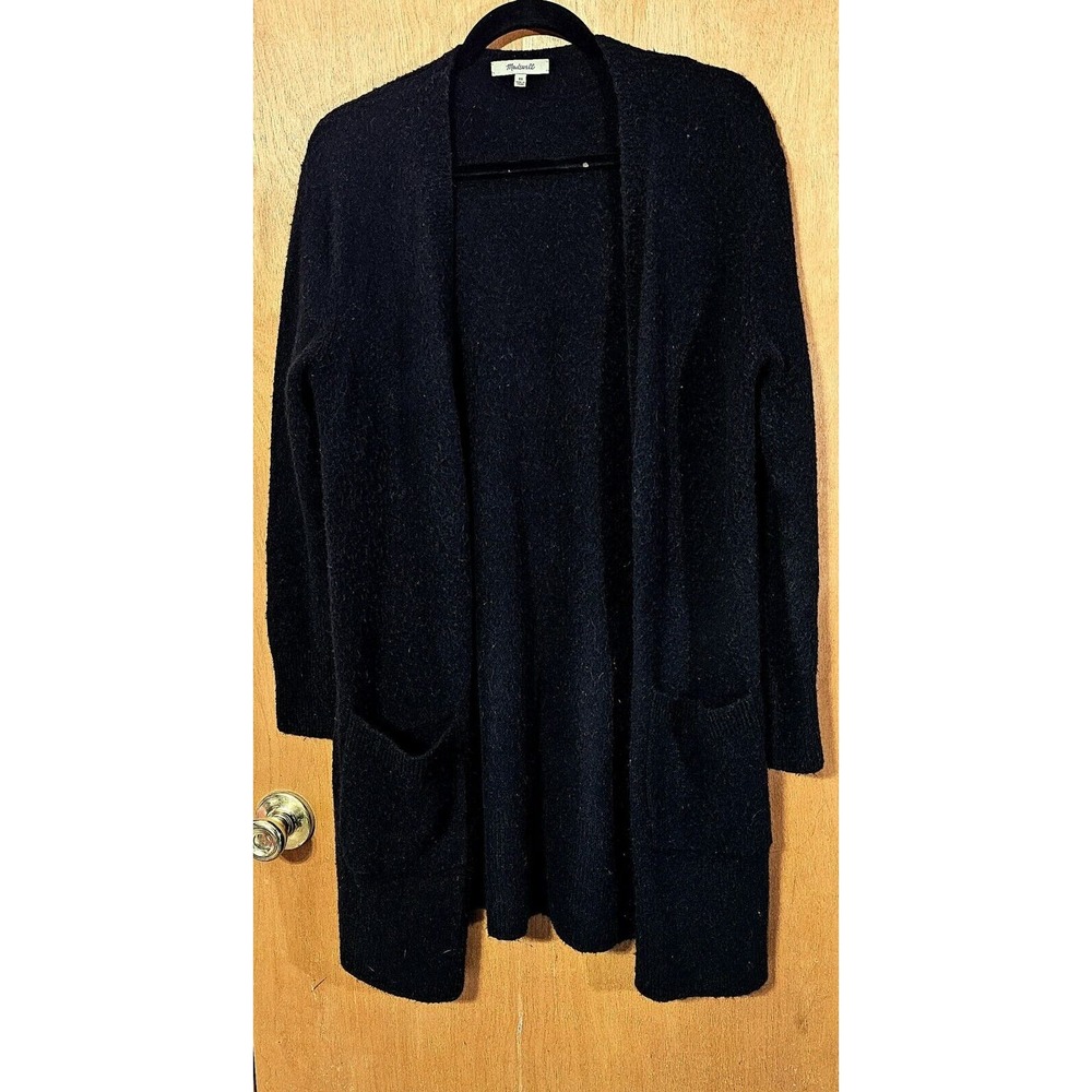 Madewell Women's XS Black Merino Wool Alpaca Blend Sweater Cardigan